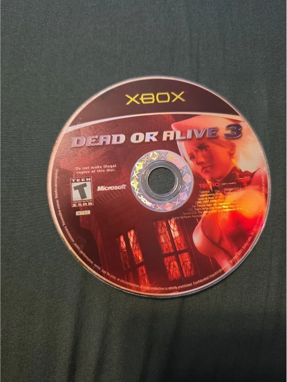 Dead or Alive 3 (Microsoft Xbox, 2001) Disc Only - Tested Works 8326